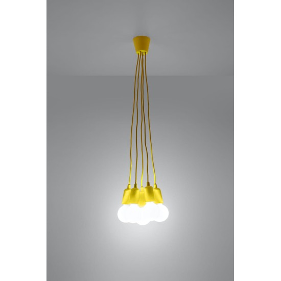 SOLLUX PENDUL DIEGO 5 GALBEN E27 5x60W IP20 SL.0580
