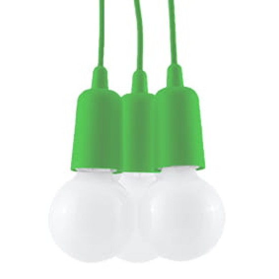 SOLLUX PENDUL DIEGO 3 VERDE E27 3x60W IP20 SL.0582