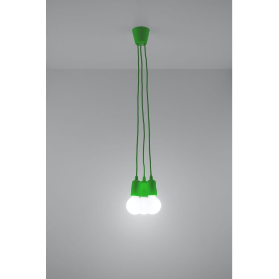 SOLLUX PENDUL DIEGO 3 VERDE E27 3x60W IP20 SL.0582
