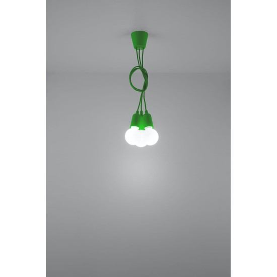 SOLLUX PENDUL DIEGO 3 VERDE E27 3x60W IP20 SL.0582