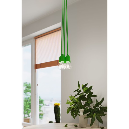 SOLLUX PENDUL DIEGO 3 VERDE E27 3x60W IP20 SL.0582