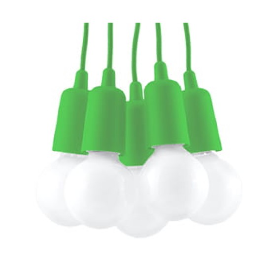 SOLLUX PENDUL DIEGO 5 VERDE E27 5x60W IP20 SL.0583
