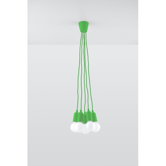 SOLLUX PENDUL DIEGO 5 VERDE E27 5x60W IP20 SL.0583