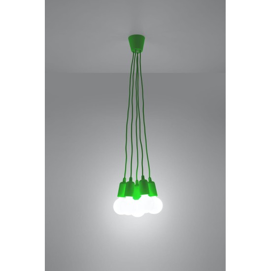 SOLLUX PENDUL DIEGO 5 VERDE E27 5x60W IP20 SL.0583