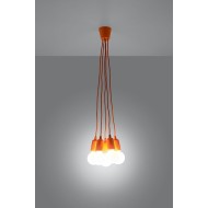 SOLLUX PENDANT LAMP DIEGO 5 ORANGE E27 5x60W IP20 SL.0586