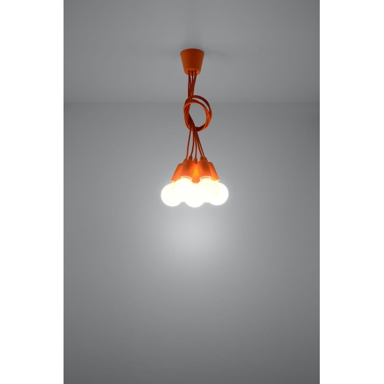 SOLLUX PENDANT LAMP DIEGO 5 ORANGE E27 5x60W IP20 SL.0586