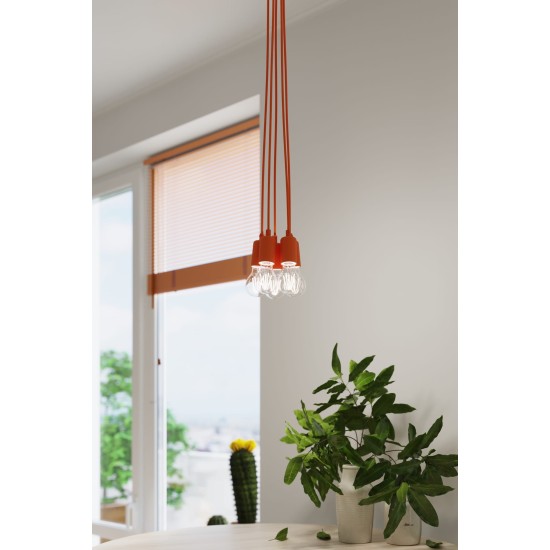 SOLLUX PENDANT LAMP DIEGO 5 ORANGE E27 5x60W IP20 SL.0586