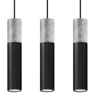 SOLLUX BORGIO 3 HANGING LAMP BLACK GU10 3X40W IP20 SL.0652