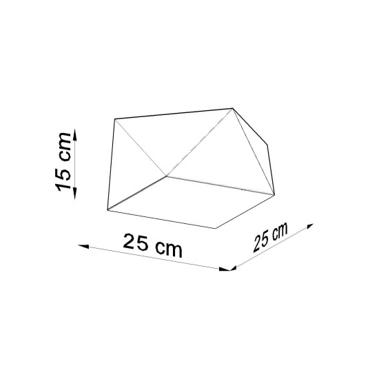 SOLLUX CEILING LIGHT HEXA 25 SILVER E27 1x60W IP20 SL.0688