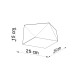 SOLLUX CEILING LIGHT HEXA 25 SILVER E27 1x60W IP20 SL.0688