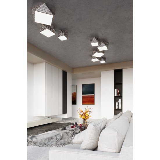 SOLLUX CEILING LIGHT HEXA 25 SILVER E27 1x60W IP20 SL.0688