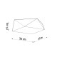 SOLLUX CEILING LIGHT HEXA 35 SILVER E27 2x60W IP20 SL.0691