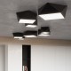 SOLLUX CEILING LIGHT HEXA 35 BLACK E27 2x60W IP20 SL.0690