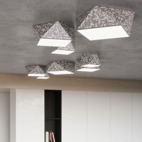 SOLLUX CEILING LIGHT HEXA 35 SILVER E27 2x60W IP20 SL.0691