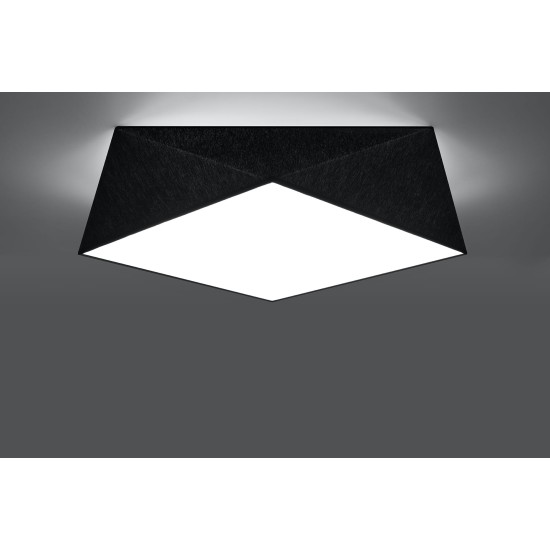 SOLLUX LAMPA DE TAVAN HEXA 45 NEGRU E27 3x60W IP20 SL.0693