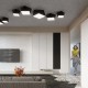 SOLLUX LAMPA DE TAVAN HEXA 45 NEGRU E27 3x60W IP20 SL.0693