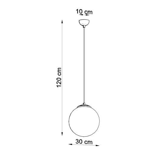 SOLLUX PENDUL UGO 30 ALB E27 1x60W IP20 SL.0716