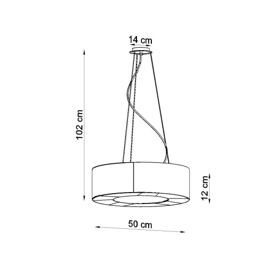 SOLLUX PENDANT SATURNO SLIM 50 WHITE SL.0749