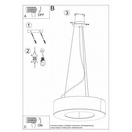 SOLLUX PENDUL SATURNO SLIM 70 NEGRU SL.0754