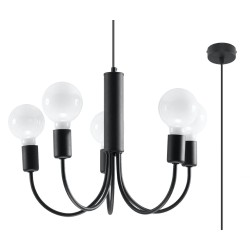 SOLLUX ПОЛИЛЕЙ PICCOLO 5 ЧЕРЕН E27 5x60W IP20 SL.0855
