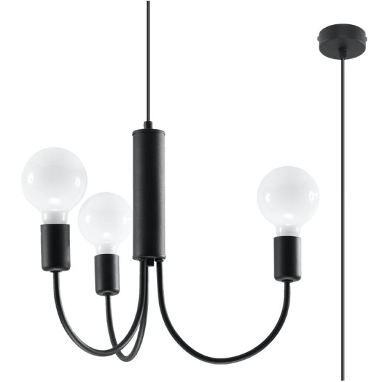 SOLLUX ПОЛИЛЕЙ PICCOLO 3 ЧЕРЕН E27 3x60W IP20 SL.0856