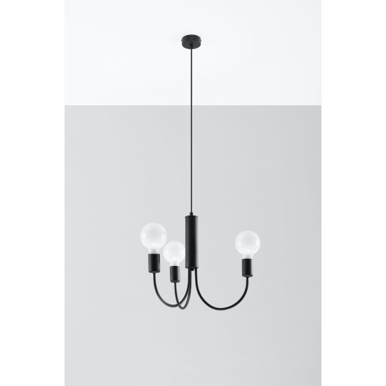 SOLLUX ПОЛИЛЕЙ PICCOLO 3 ЧЕРЕН E27 3x60W IP20 SL.0856