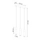 SOLLUX ZANE 3 HANGING LAMP GU10 3X40W IP20 SL.0967