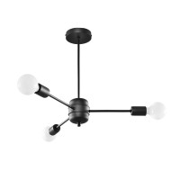 SOLLUX CHANDELIER LANGO 3 BLACK E27 3x60W IP20 SL.1021