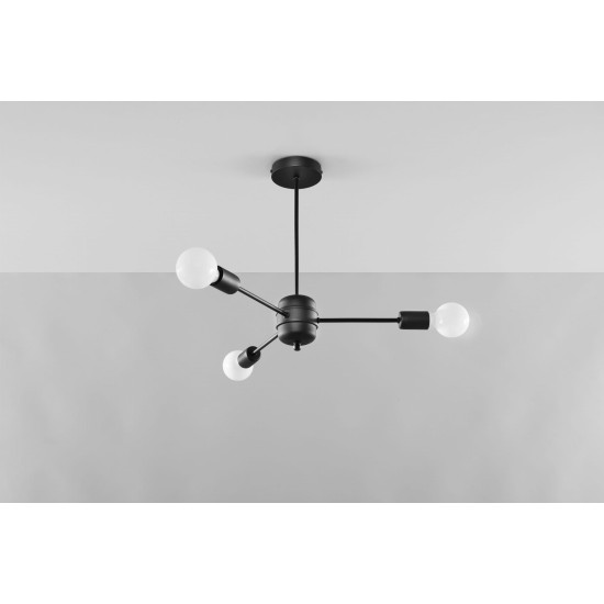 SOLLUX ПОЛИЛЕЙ LANGO 3 ЧЕРЕН E27 3x60W IP20 SL.1021
