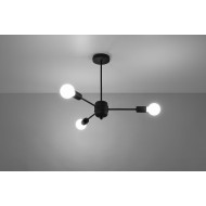 SOLLUX CHANDELIER LANGO 3 BLACK E27 3x60W IP20 SL.1021