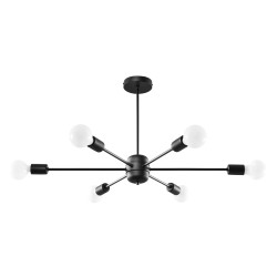 SOLLUX CHANDELIER LANGO 6 BLACK E27 6x60W IP20 SL.1023