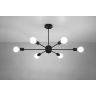 SOLLUX CHANDELIER LANGO 6 BLACK E27 6x60W IP20 SL.1023