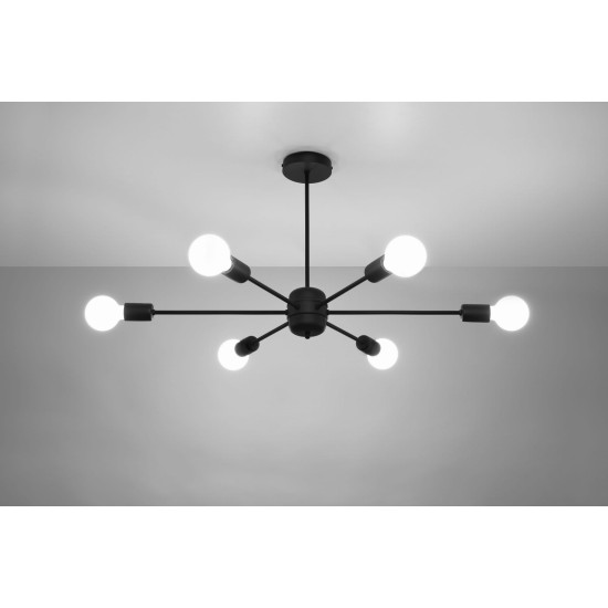 SOLLUX ПОЛИЛЕЙ LANGO 6 ЧЕРЕН E27 6x60W IP20 SL.1023