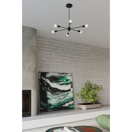 SOLLUX ПОЛИЛЕЙ LANGO 6 ЧЕРЕН E27 6x60W IP20 SL.1023
