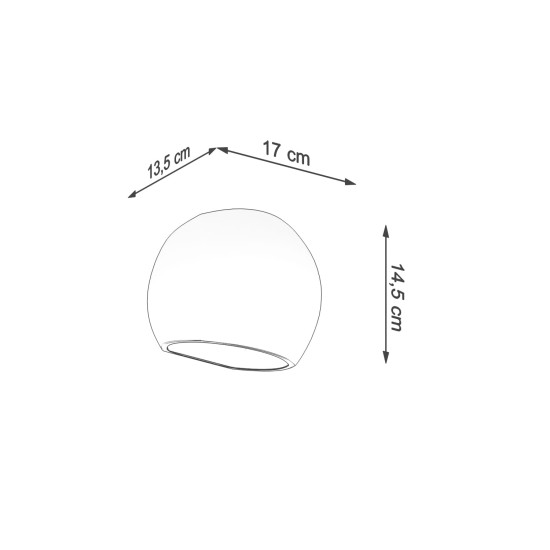 SOLLUX LAMPA DE PERETE  GLOBE ALB SL.1026