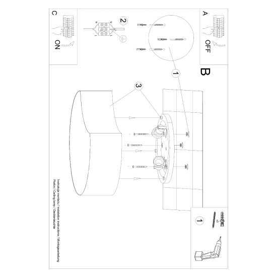 SOLLUX ПЛАФОН CIRCLE 1 БЯЛ E27 2x60W IP20 SL.1050