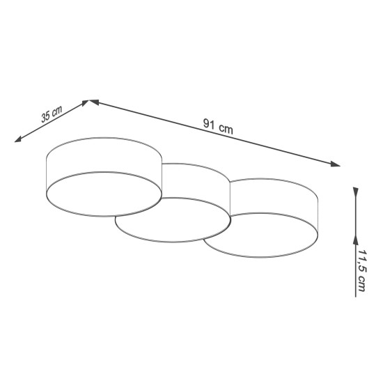 SOLLUX CEILING LIGHT CIRCLE 3 A WHITE E27 6x60W IP20 SL.1051