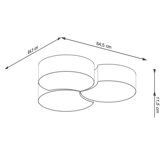 SOLLUX CEILING LIGHT CIRCLE 3B WHITE E27 6x60W IP20 SL.1052