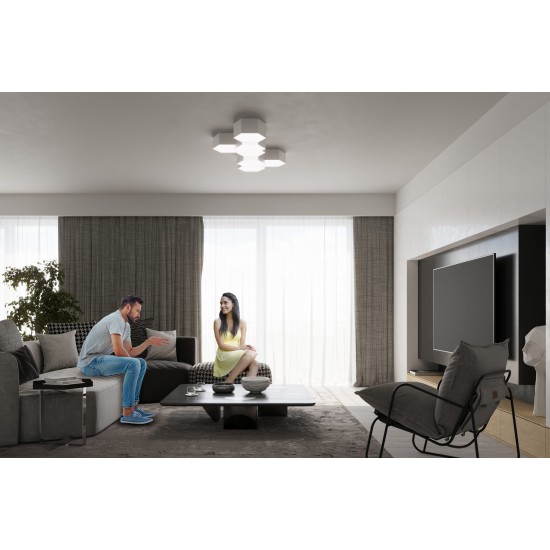 SOLLUX CEILING LIGHT SUNDE 15 WHITE E27 2x60W IP20 SL.1058