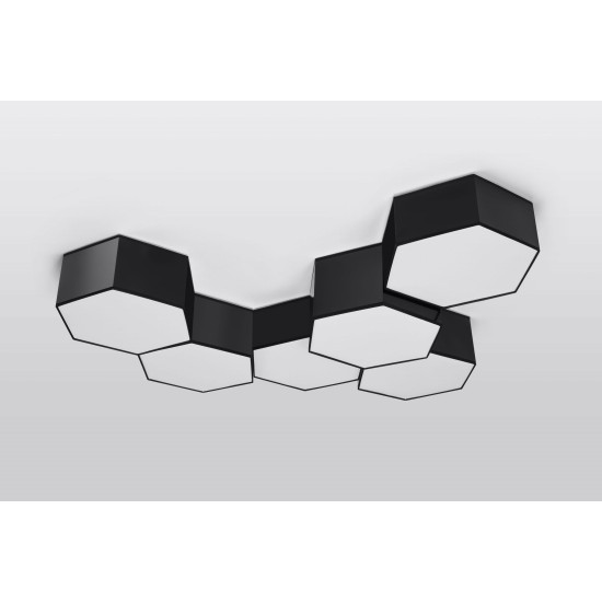 SOLLUX LAMPA DE TAVAN SUNDE 11 NEGRU E27 2x60W IP20 SL.1059