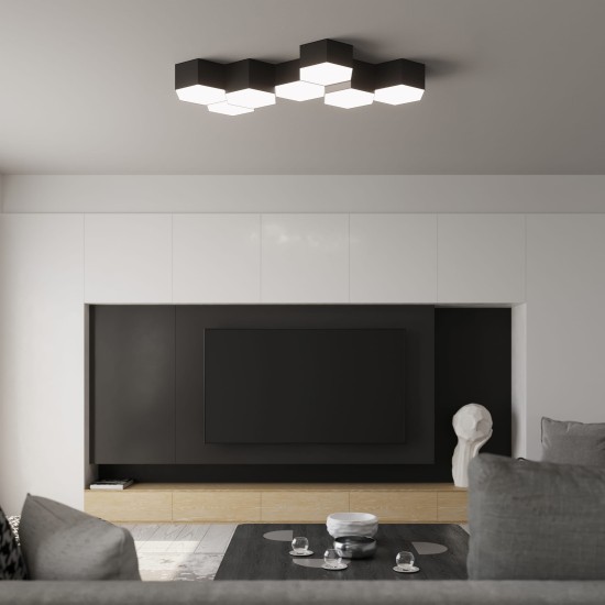 SOLLUX CEILING LIGHT SUNDE 15 BLACK E27 2x60W IP20 SL.1061