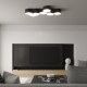 SOLLUX CEILING LIGHT SUNDE 15 BLACK E27 2x60W IP20 SL.1061