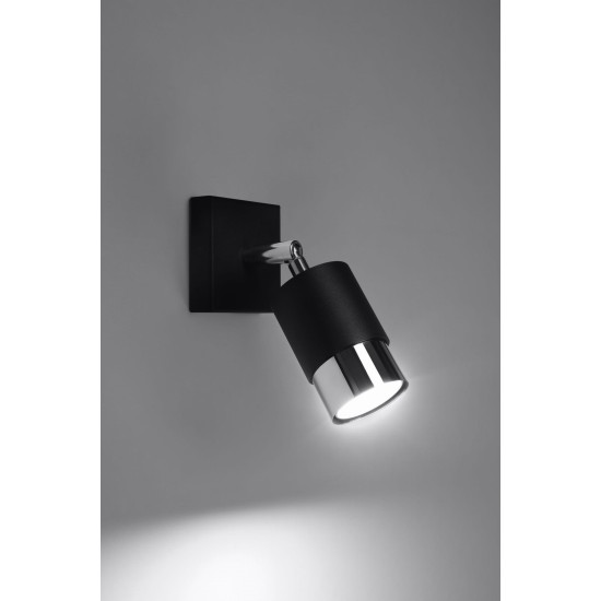 SOLLUX SPOT ROTUNDA DE PERETE NERO SL.1064