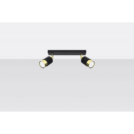 SOLLUX CEILING LAMP SPOT NERO 2 SL.1070