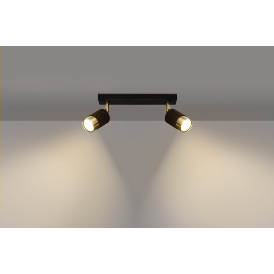 SOLLUX CEILING LAMP SPOT NERO 2 SL.1070