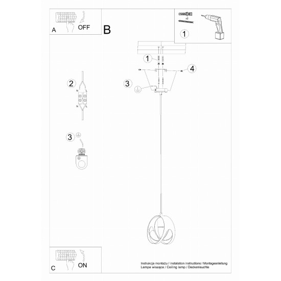 SOLLUX PENDANT TULOS 1 SL.1083
