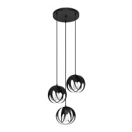 SOLLUX CHANDELIER TULOS 3 BLACK E27 3x60W IP20 SL.1088