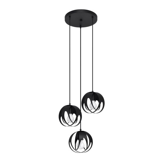 SOLLUX CANDELABRU TULOS 3 NEGRU E27 3x60W IP20 SL.1088