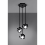 SOLLUX CHANDELIER TULOS 3 BLACK E27 3x60W IP20 SL.1088