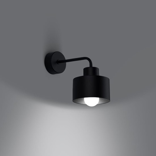SOLLUX LAMPA DE PERETE  SAVAR 1 NEGRU SL.1129